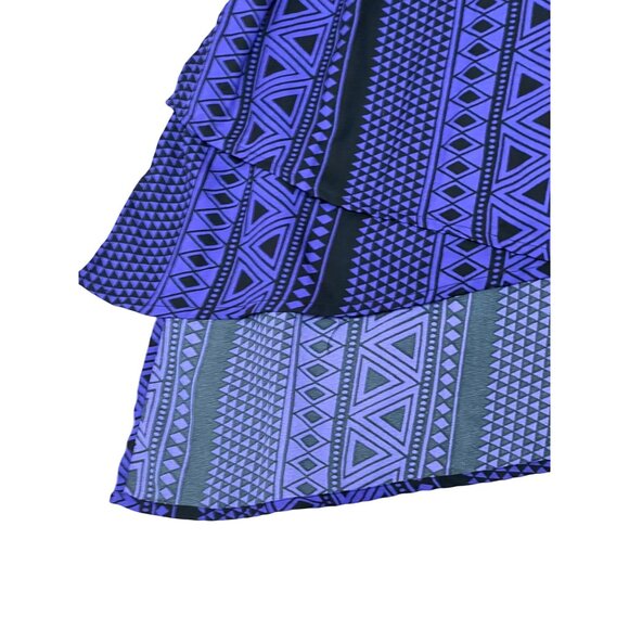 NWOT Romans 20W V-Neck Purple Black Geometric Print Tunic Top With 3/4 Roll Sle - Picture 5 of 12
